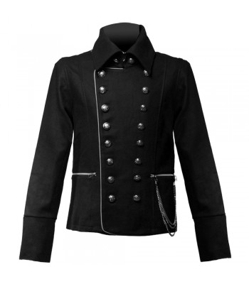 Men Gothic Band Fashion Military Coat British Military Jacket For Sale
